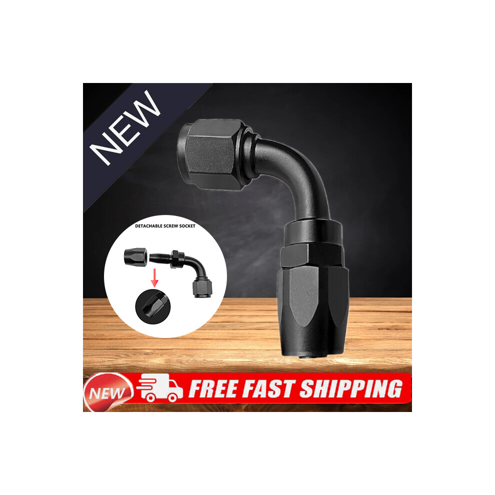 Ptfe -6An An6 6 An Jic 90 Degree Swivel Fuel Oil Coolant Braided Hose Fitting 680197695960