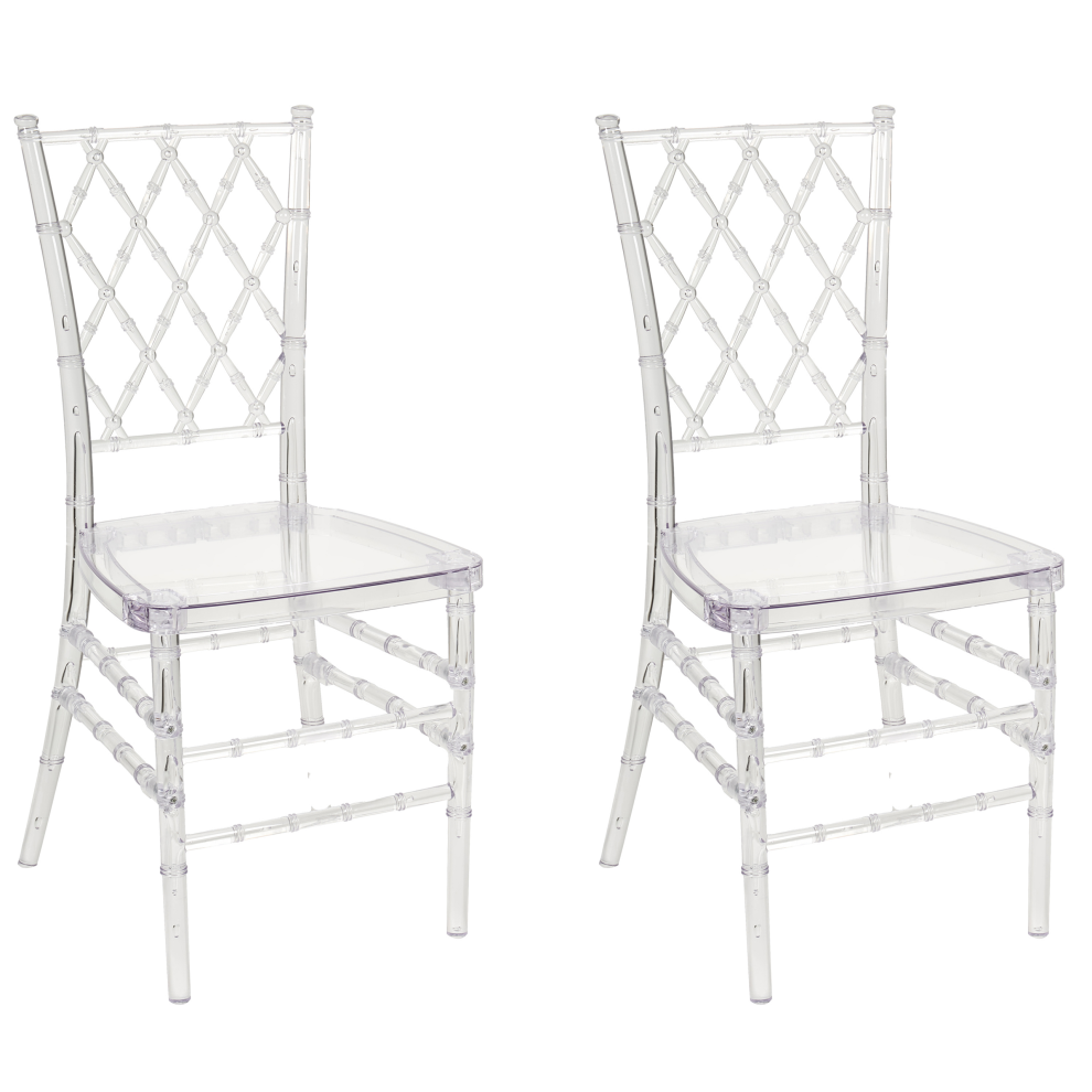 Set of 2 Dining Chairs CLARION Transparent