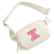 Travel Mini Crossbody Handbag Initial Letter X Printed Fanny Pack