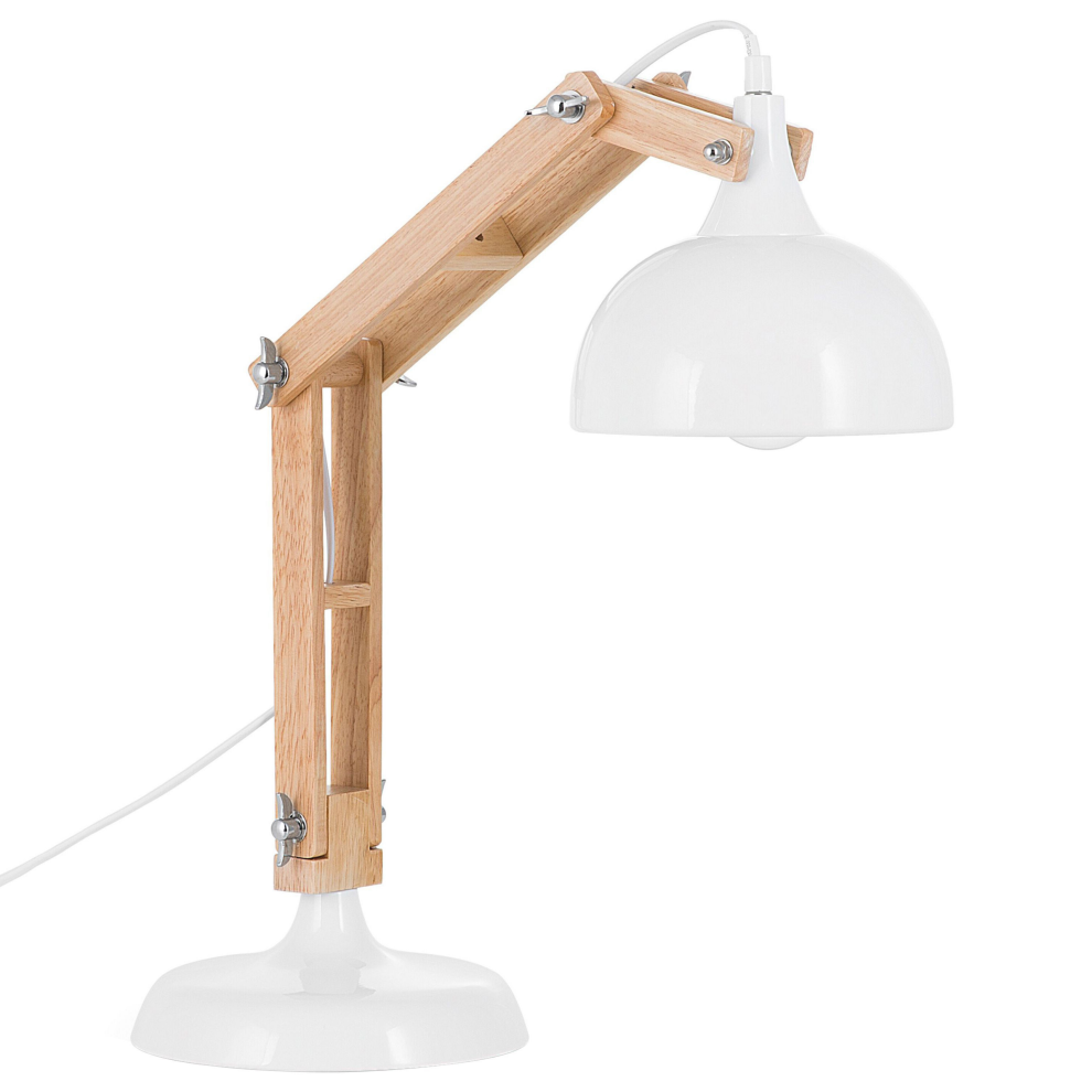 Desk Lamp SALADO Adjustable Wood White