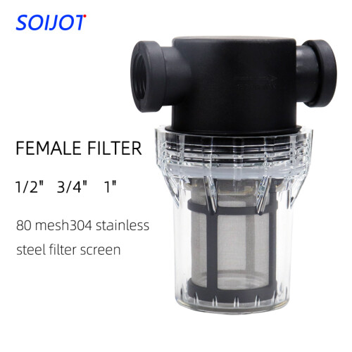(F 0.5 inch 80mesh) Garden Watering Filter 1/2'' 3/4'' 1'' Plastic Irrigation System Impurity 1