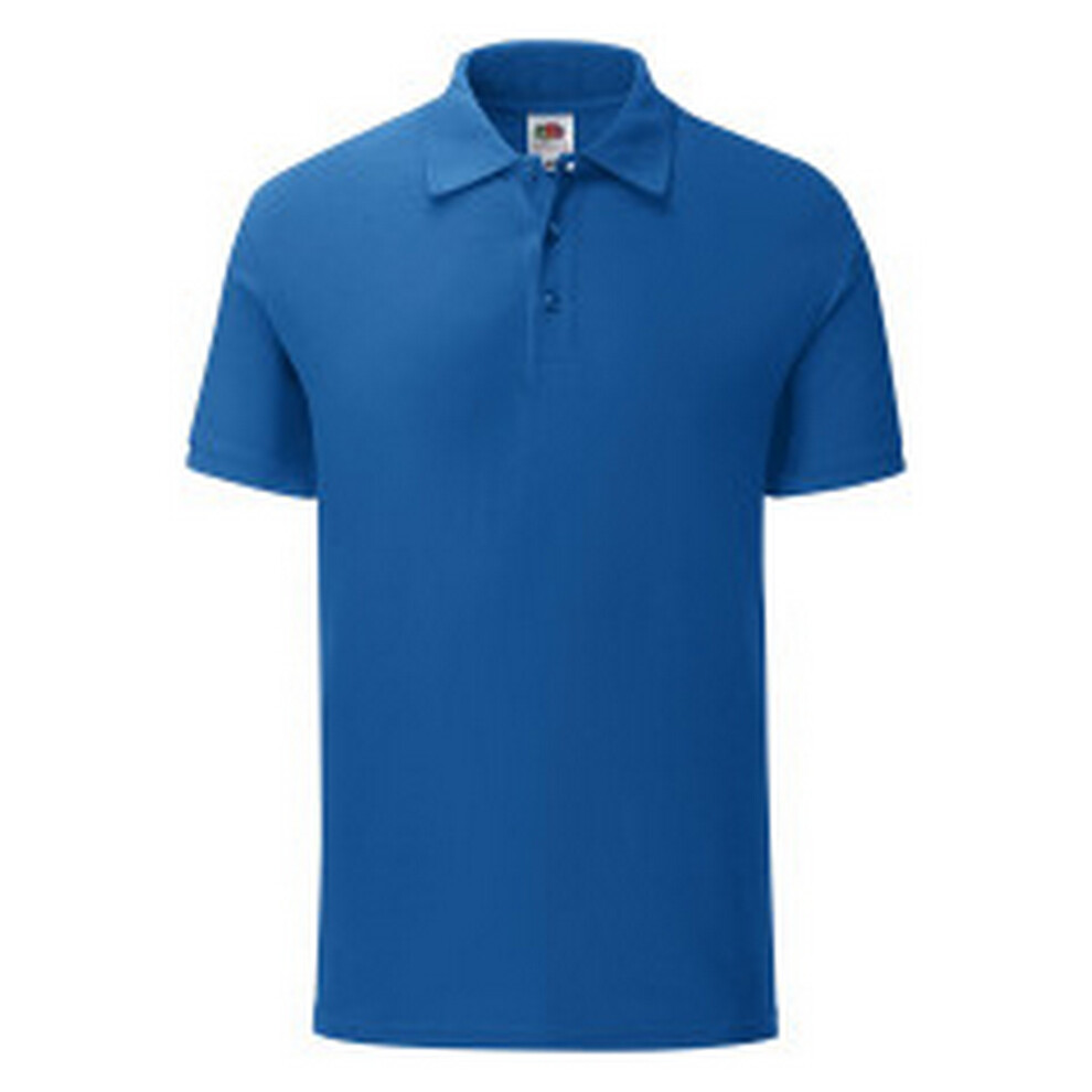 (S, Royal Blue) Fruit Of The Loom Mens Iconic Polo Shirt