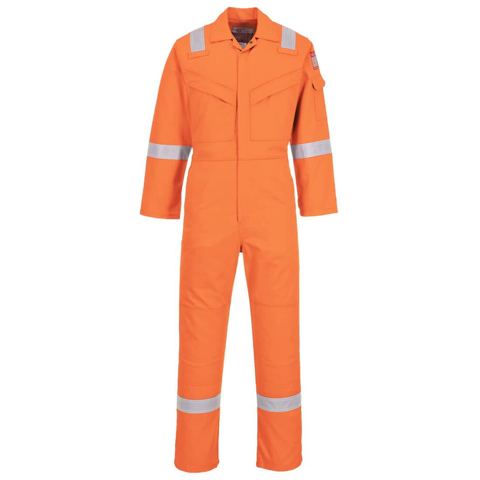 (L, Orange) Portwest Unisex Adult Flame Resistant Anti-Static Overalls