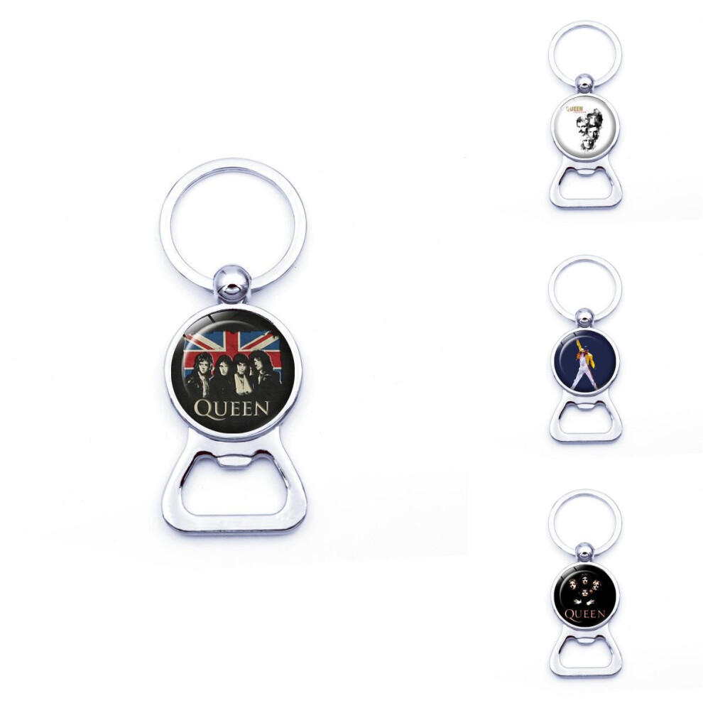 Band Queen Elegant Time Gem Keychain Bottle Opener Zinc Alloy Simple Design