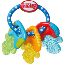 Nuby IcyBite Keys Soothing Teether Multiple Teething Surfaces Refrigerator Safe Suitable from 3 Months Plus