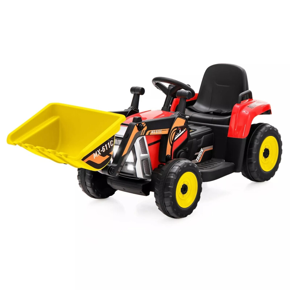 Kids Ride on Toy Excavator 12V Electric Battery Loader Digger LEDLight