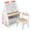 Costway Double-Sided Kids Art Easel Play Station Table Chair Set 1