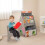 Costway Double-Sided Kids Art Easel Play Station Table Chair Set 3