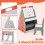 Costway Double-Sided Kids Art Easel Play Station Table Chair Set 4