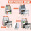 Costway Double-Sided Kids Art Easel Play Station Table Chair Set 5