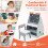 Costway Double-Sided Kids Art Easel Play Station Table Chair Set 7
