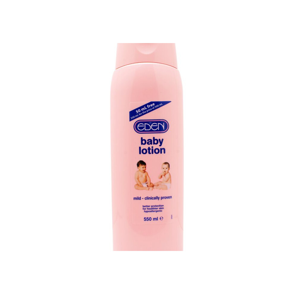 Eden Baby Lotion Gentle Moisturizing and Soothing Formula for Sensitive Skin - Hypoallergenic - 550ml