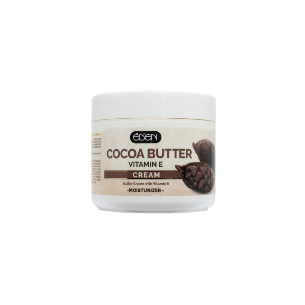 Eden Cocoa Butter Vitamin E Butter Cream Moisturiser for Reducing Stretch Marks and Blemishes - 500ml