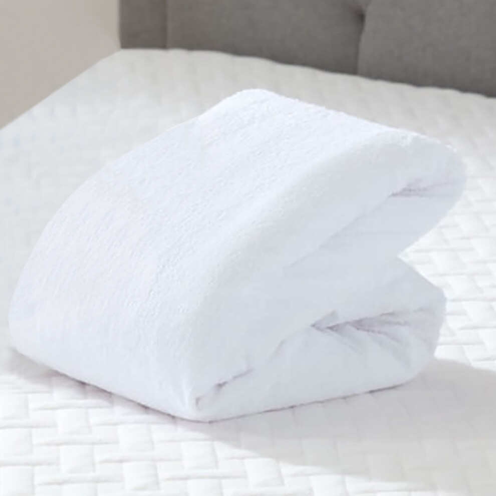 (Double Mattress Protector) Waterproof Mattress Protector Cotton Terry Towel