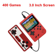 (3.0 Red with gamepad) Portable Retro Mini Video Game Console 8-Bit Handheld Game Player Built-in 500 games AV Out Game Console Gameboy videojuego