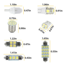 28pcs Car Interior LED Light Dome License Plate Mixed Lamp Set Kit Accessories