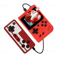 (Red with gamepad) 2.4inch Mini Video Game Console Built in 500 Games Retro Portable Console Handheld Game Player AV Output For Kids Gift Game Boy
