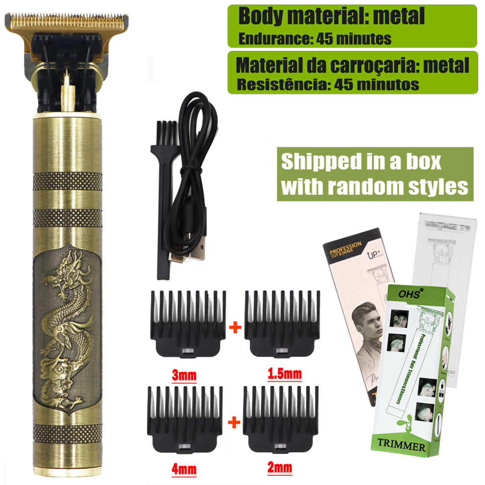 Skesrjtop (Ohs S1 Rulong) Dragon Vintage Cordless Professional Hair Clippers Electric Trimmers For Men Clipper Hair Cutting Machine Shaver