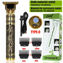 (OHS S1 Dragon) Dragon Vintage Cordless Professional Hair Clippers Electric Trimmers For Men Clipper hair cutting machine Shaver