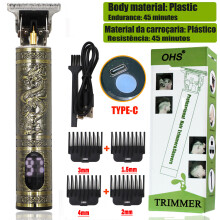 (OHS XL1 Dragon) Dragon Vintage Cordless Professional Hair Clippers Electric Trimmers For Men Clipper hair cutting machine Shaver
