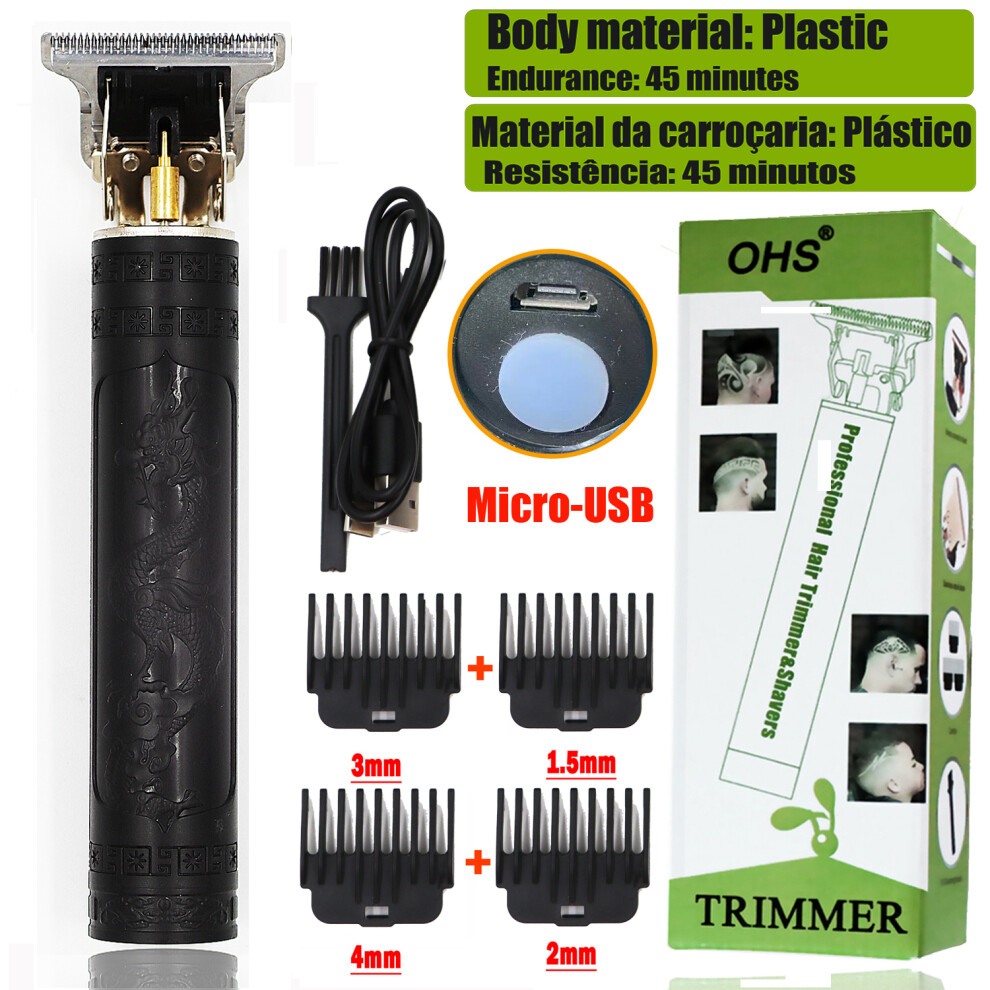 Skesrjtop (Ohs X1 Dragon) Dragon Vintage Cordless Professional Hair Clippers Electric Trimmers For Men Clipper Hair Cutting Machine Shaver