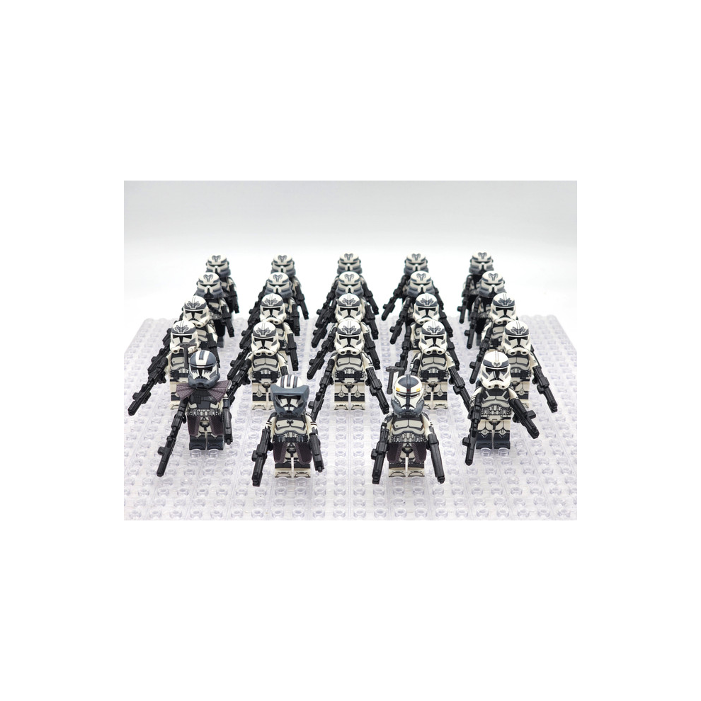 Star Wars 104th Phase 2 Wolfpack Commander Wolffe Clone Troopers 24pcs Minifigures Set