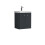 Balterley Wall Hung 2 Door Vanity Unit with Ceramic Sink - 500mm - Soft Black 3