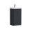 Balterley Floor Standing 2 Door Vanity Unit with Ceramic Basin - 500mm - Soft Black 3