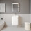Balterley Wall Hung 1 Door Vanity Unit with Ceramic Sink - 400mm - Gloss White 4
