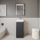 Balterley Floor Standing 1 Door Vanity Unit with Ceramic Basin - 400mm - Soft Black 4