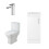 Balterley Vanity Basin Unit, Tap, and Toilet Set - Gloss White/Chrome 2