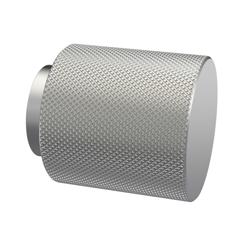 Knurled Indented Round Knob, 30Mm - Satin Nickel 5056678430668