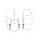 Balterley Traditional Bridge Mixer Kitchen Tap with Lever Handles - Chrome 2