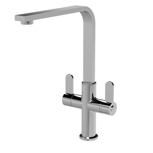 Balterley Kitchen Mono Mixer Tap with 2 Lever Handles, 302mm - Chrome 2