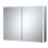 Balterley Rectangular 2 Door Touch Sensor Mirror Cabinet with 2 Shelves, Demister & Shaver Socket, 800mm - White/Chrome 2