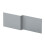 Balterley 1700mm L Shape Square Reversible Bath Front Panel - Satin Grey 3