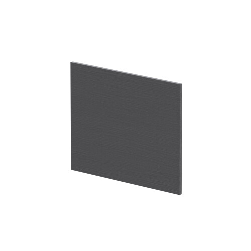 Balterley 1700mm Edge/Power L Shape Square End Bath Panel - Textured Woodgrain Graphite Grey 2