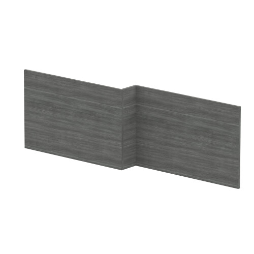 Balterley 1700mm Square MFC Reversible Shower Bath Front Panel - Woodgrain Anthracite 2