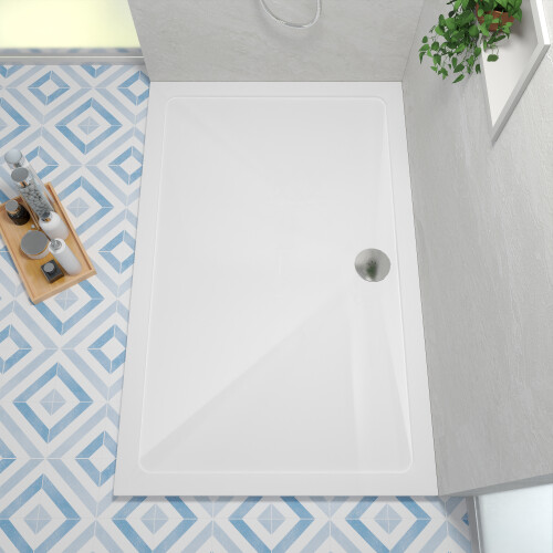 Balterley 1400mm x 900mm Premium Rectangular Shower Tray - White 2