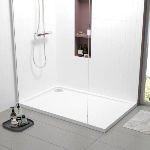 Balterley 1200mm x 800mm Premium Rectangular Shower Tray - White 2