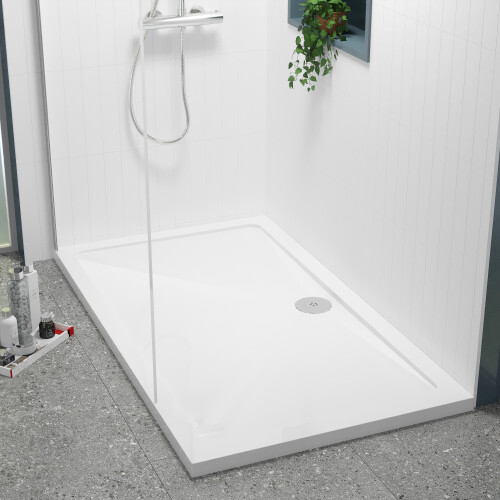 Balterley 1400mm x 800mm Premium Rectangular Shower Tray - White 2