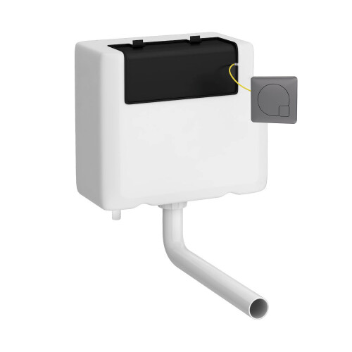 Balterley Universal Water Saving Dual Flush Bottom Inlet & Square Push Button - Brushed Pewter 2