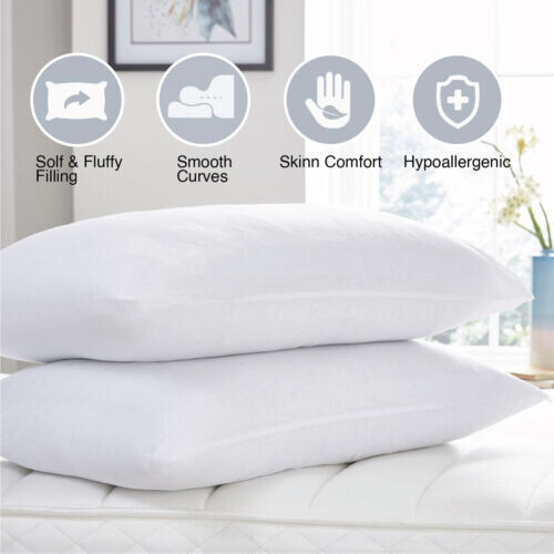 Imperial Rooms (Bounce Back Pillow 2-Pack) Waterproof Mattress Protector Cover Terry Towel 2