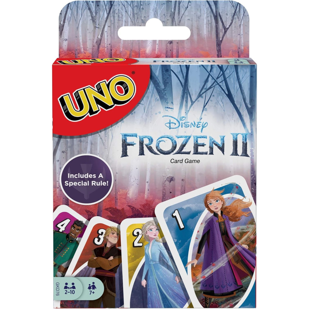 Uno Disney Frozen Ii Gioco Di Carte Per Bambini E Famiglia Con 112 Carte E Istruzioni, Per Una Grande Serata Di Gioco-image