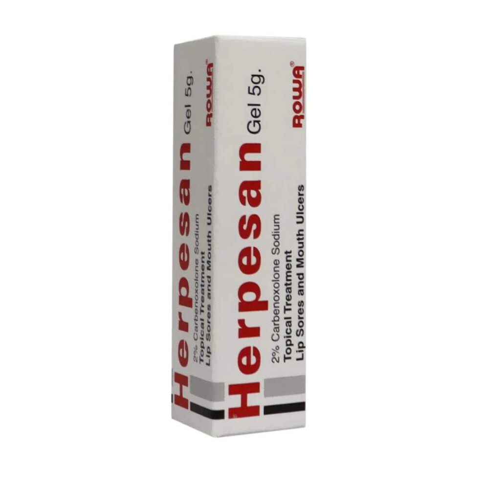 Herpesan Gel 5g, Used To Treat Lip Sores & Mouth Ulcers, Rapid Relief, Topical Gel, Reduces Discomfort & Promotes Healing