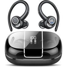 Csasan Wireless Earbuds, Bluetooth 5.3 Headphones with ENC Noise Canceling Mic, 3D Stereo Wireless Earphones, 48H LED Display Ear buds with Earhooks