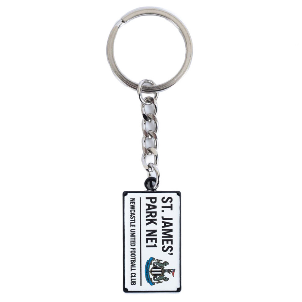 Official Newcastle United Fc street sign design metal keyring