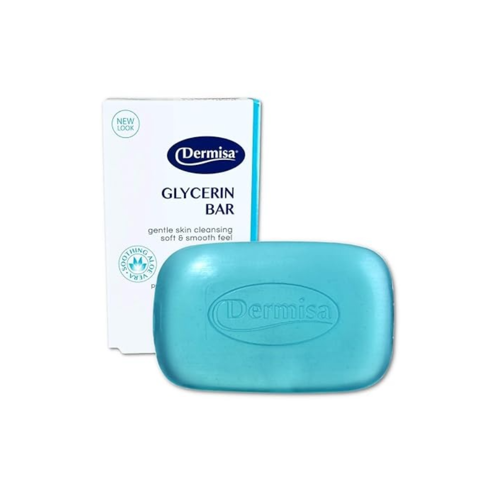 Dermisa Glycerin Bar with Aloe Vera Helps to Gently Cleanse All Skin Types 100% Vegetable Base 3 OZ