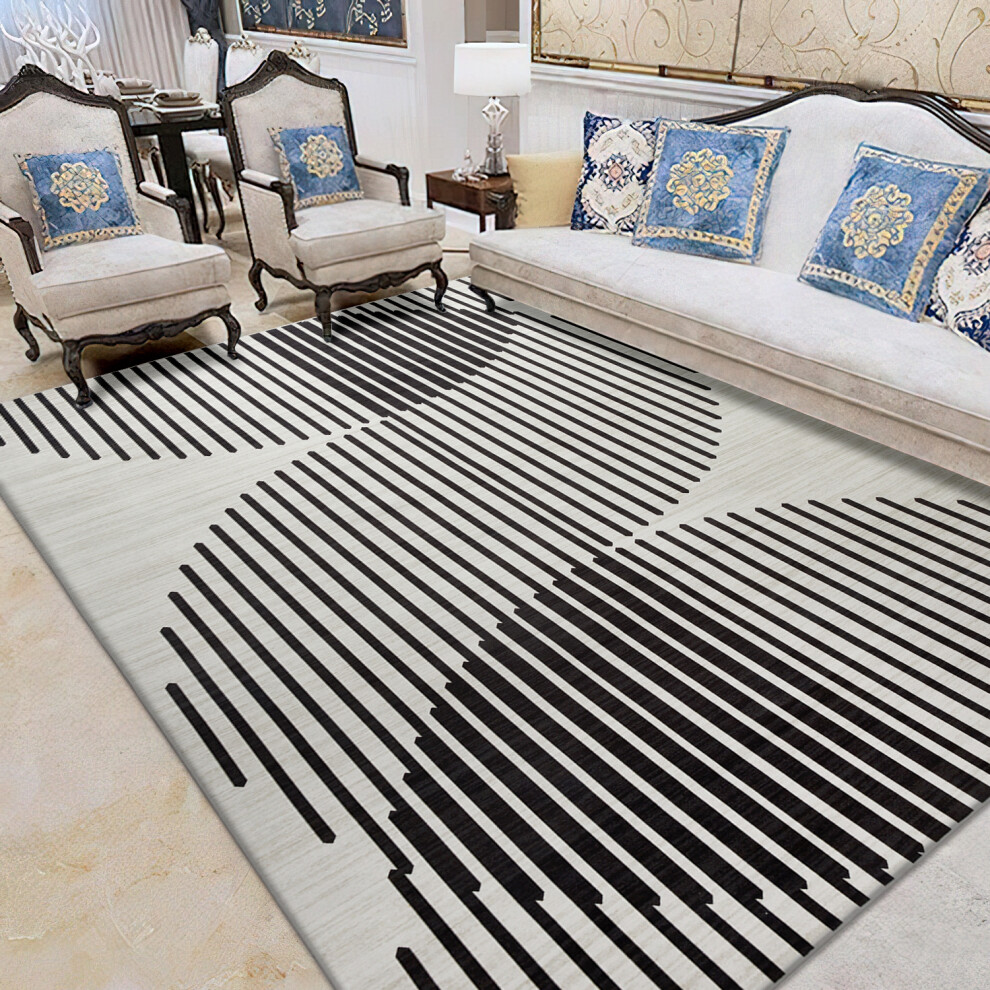 Oxford Homeware (200 X 290 Cm, Jett) Luxury Printed Rugs Large Runner Rug & Door Mats Multicoloured