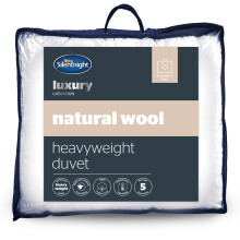 (SuperKing, Heavyweight) Silentnight Luxury Natural Wool Duvet Cotton Cover